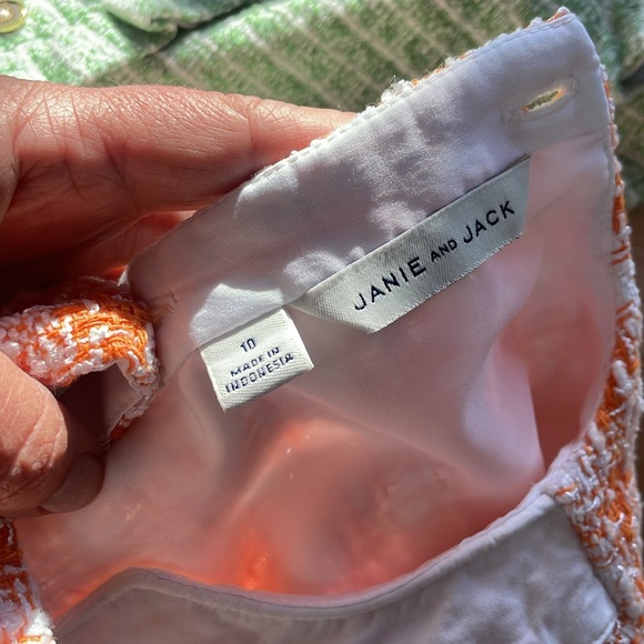 Janie And Jack orange and white tweed - Picture 7 of 8